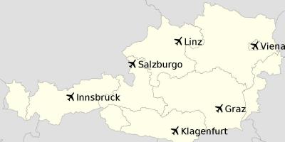 Airports in austria map