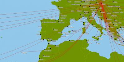 Austrian Airlines Route Map 