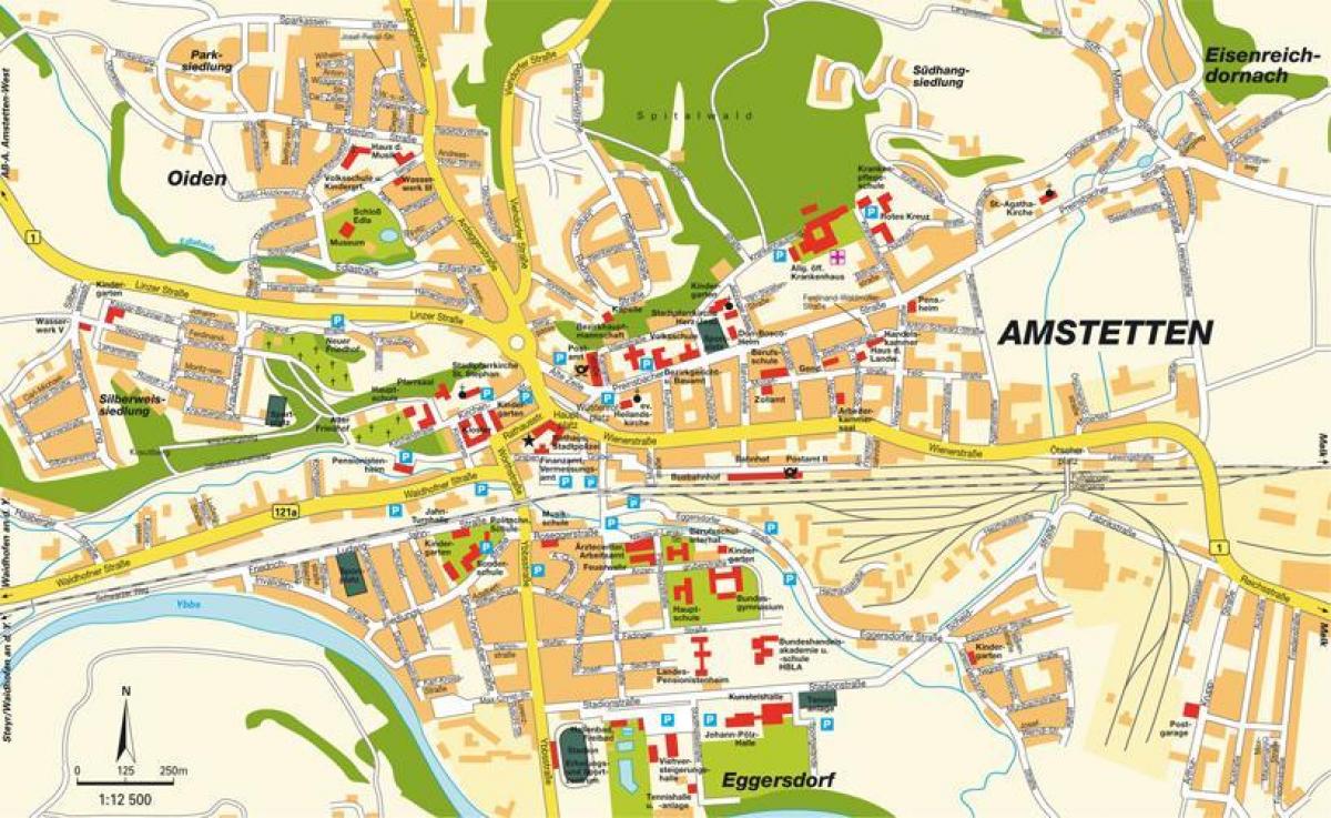 map of amstetten austria