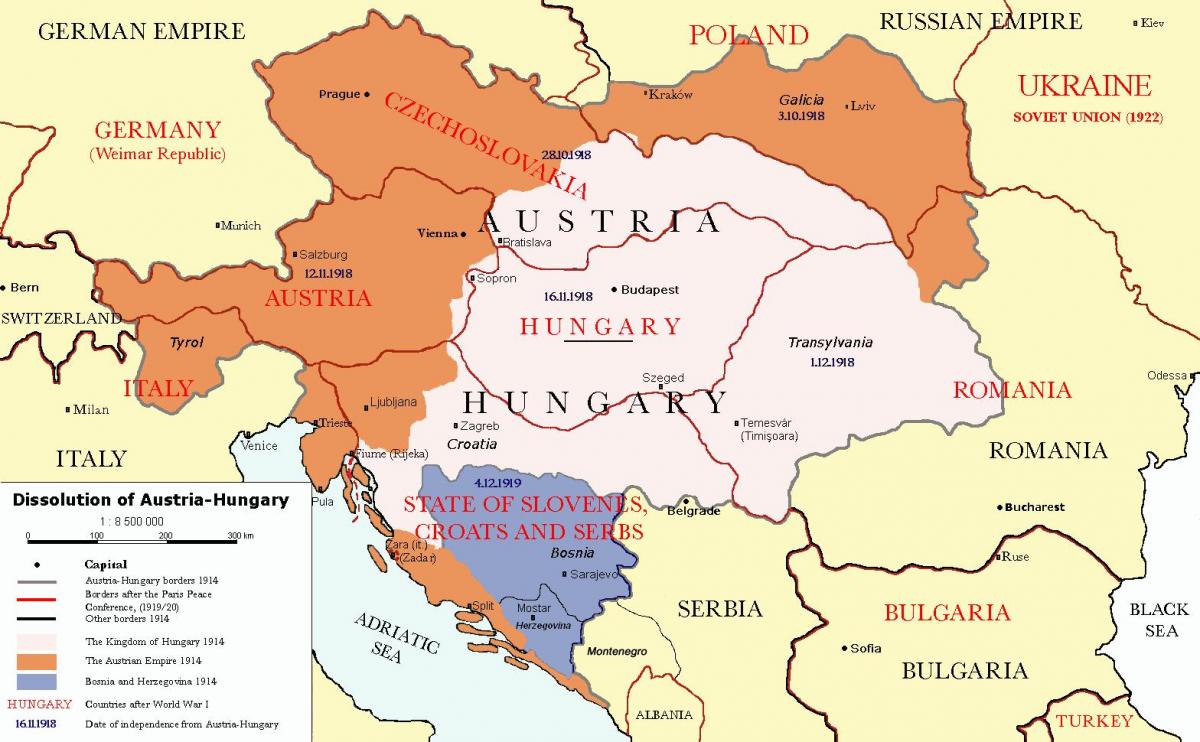 austria hungary map 1900
