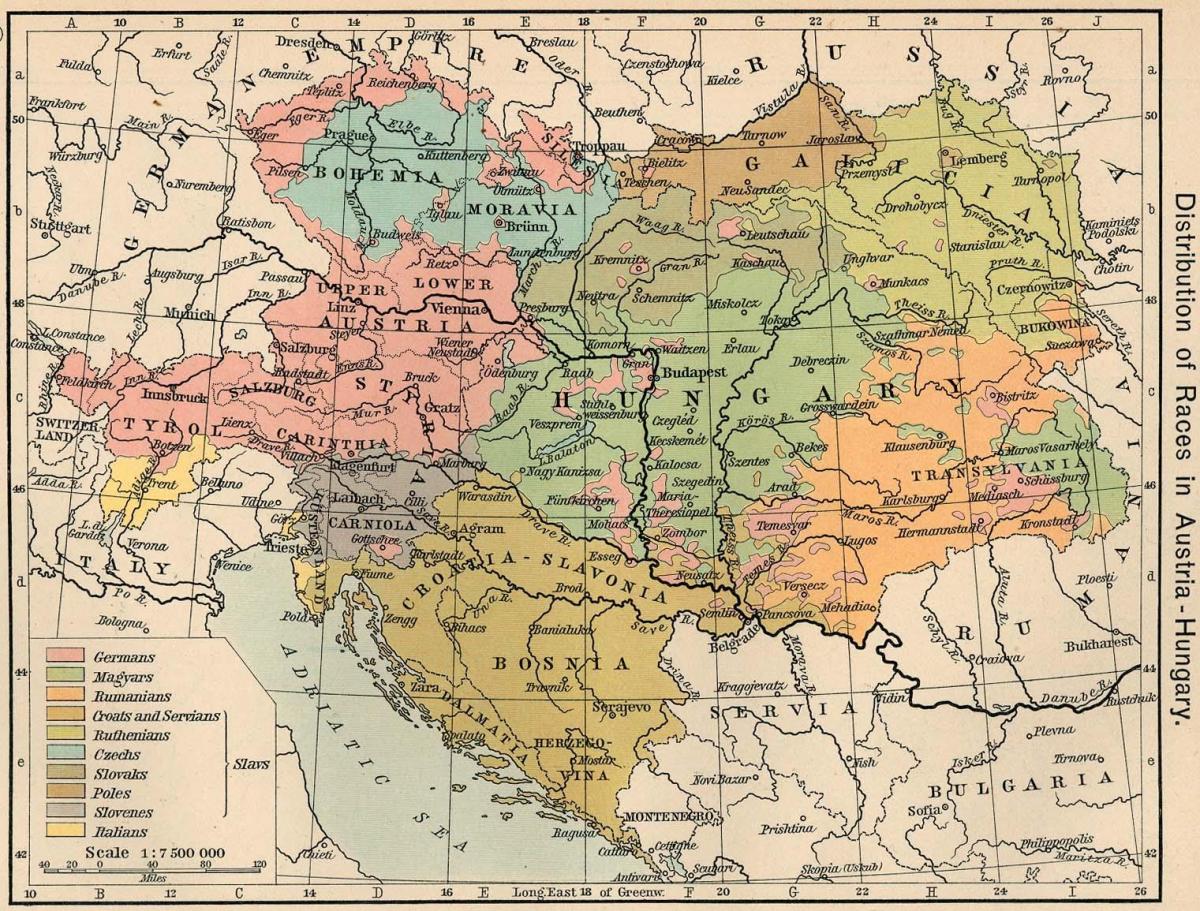 austria hungary map 1900