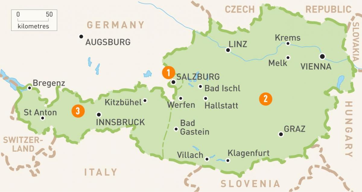 a map of austria
