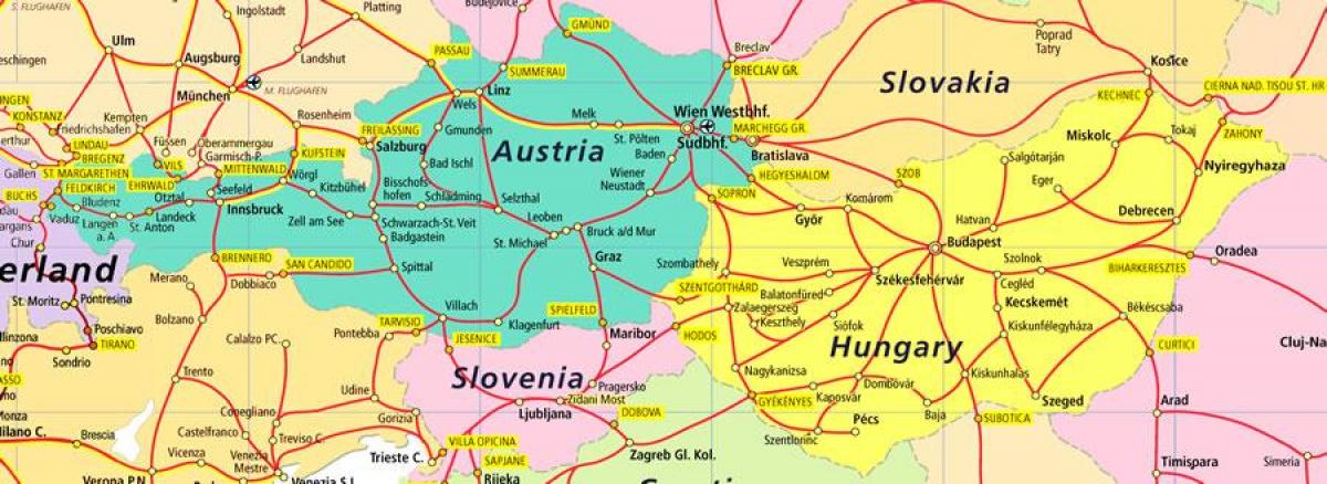 austria rail map