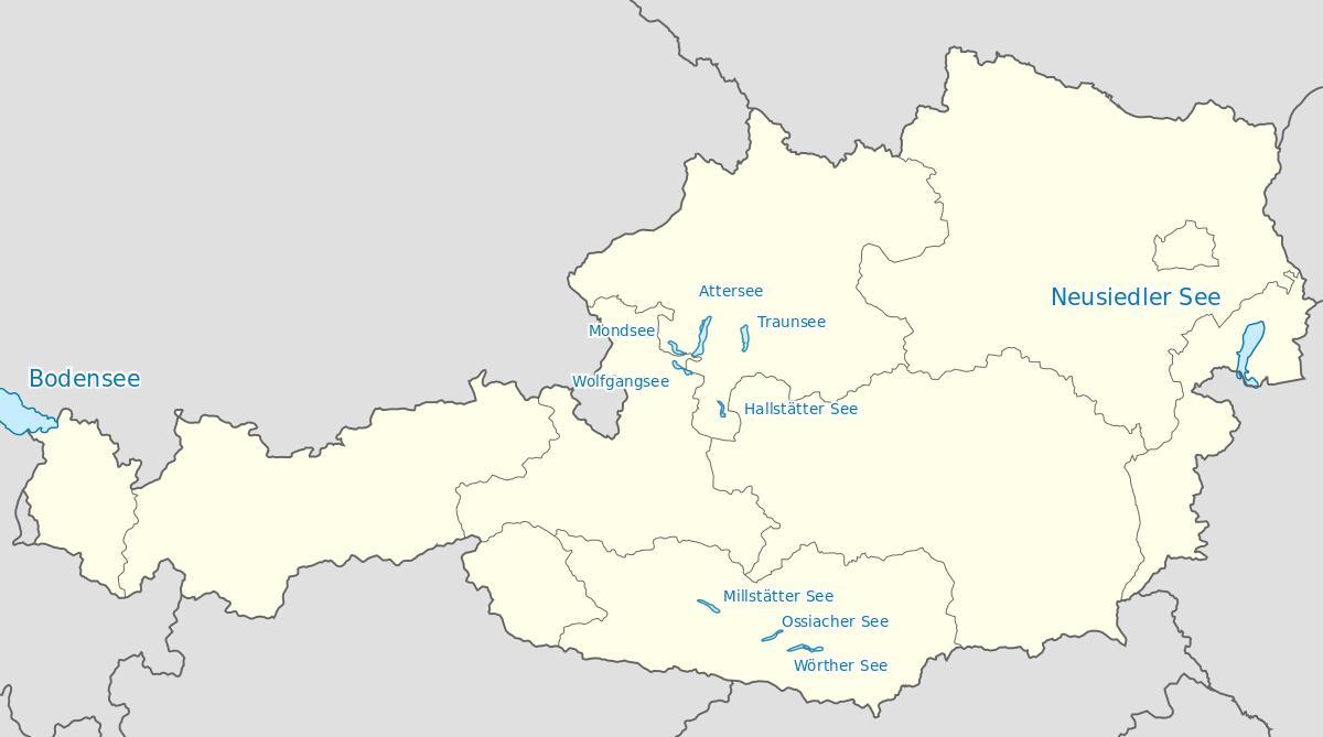map of austrian lakes