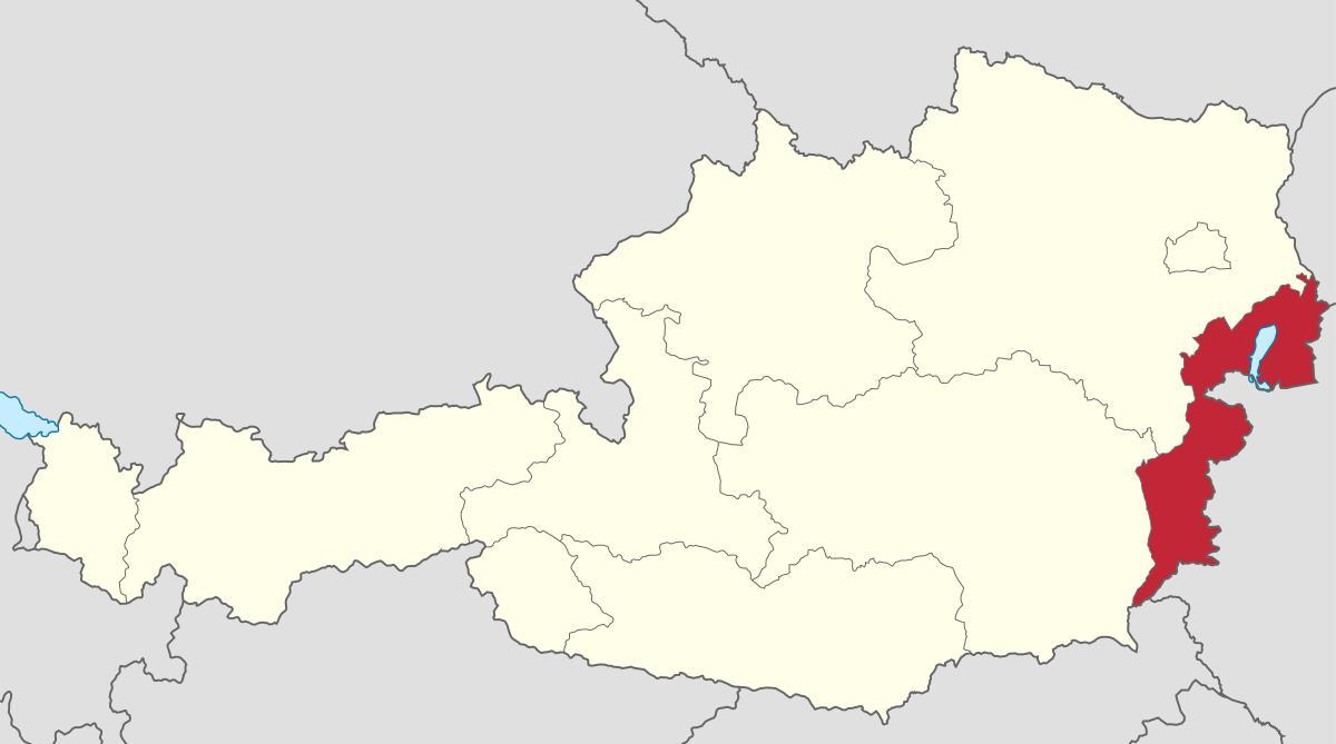map of burgenland austria
