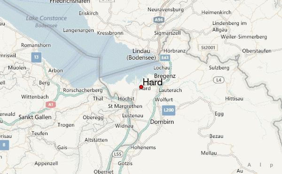 map of hard austria