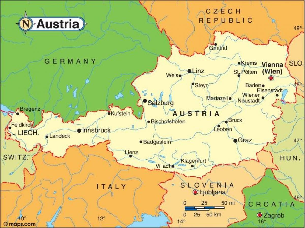 map of landeck austria