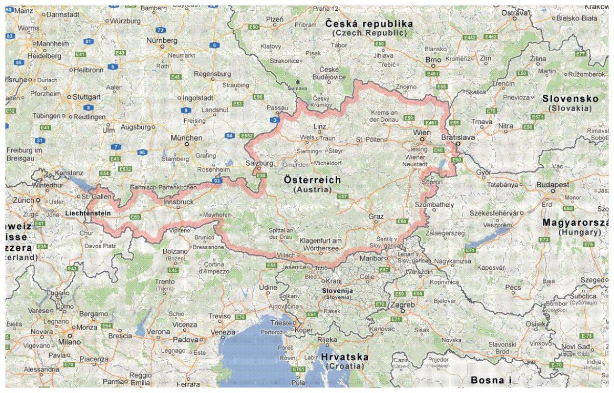 austrian borders map