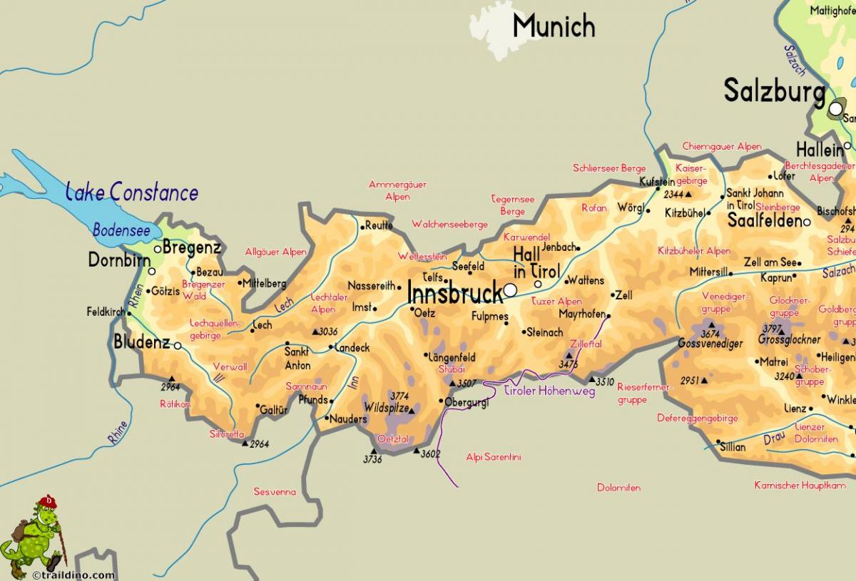 map of mayrhofen austria