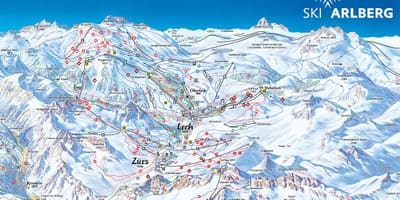 Map of arlberg austria