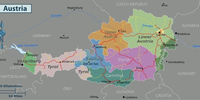 Austria attractions map