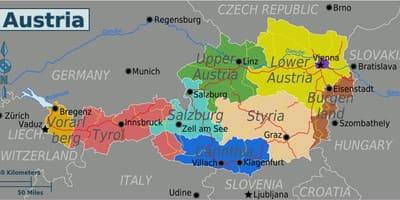 Austrian provinces map
