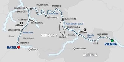 Map of austria river