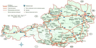 Detailed map of austria
