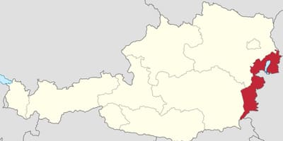 Map of burgenland austria