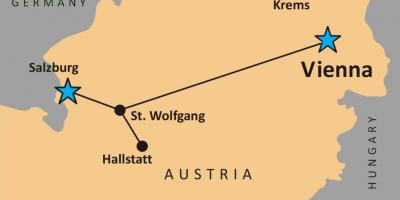 Map of hallstatt austria 