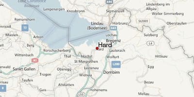 Map of hard austria
