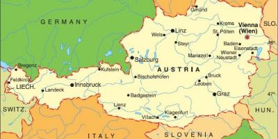 Map Of Austria With Hallstatt - Maps of the World