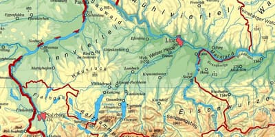 Map of upper austria