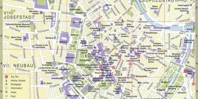 Map of vienna austria tourist attractions