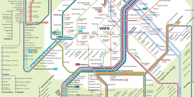 Train stations in vienna austria map